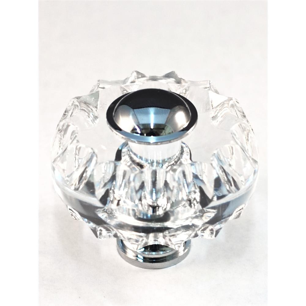Cal Crystal M51 Crystal Excel ROUND KNOB in Pewter